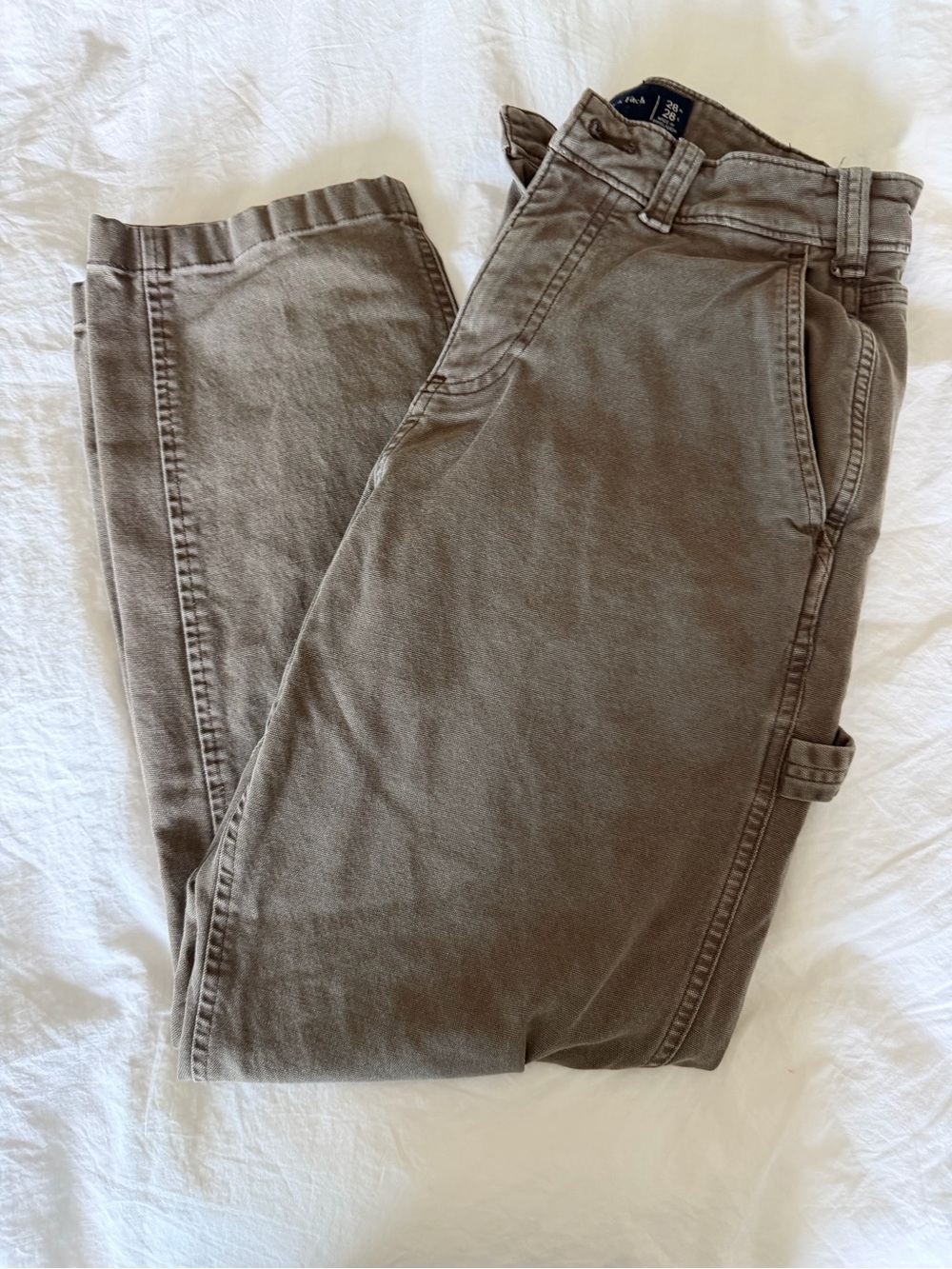 Abercrombie & Fitch Men’s Loose Carpenter Pants Gray 28x28